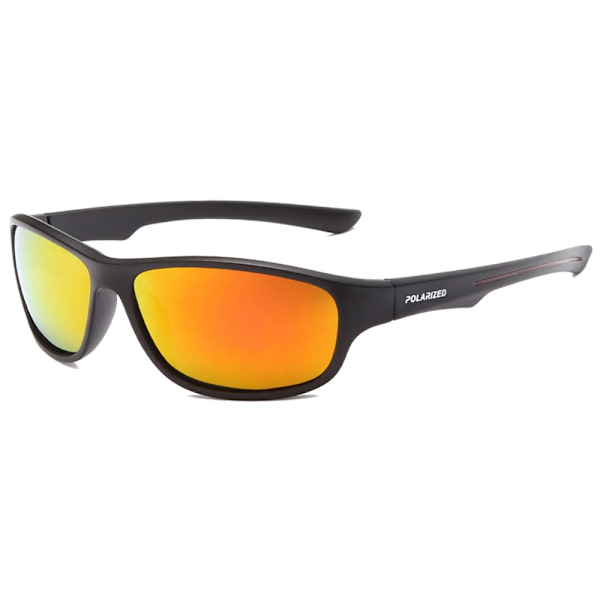 AIELBRO Glasögon Cykling Fotokromatiska Solglasögon Man Cykelglasögon Polariserade Cykelglasögon För Cykel gafas ciclismo C06 YELLOW RED Polarized