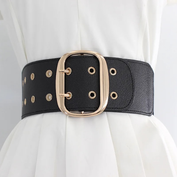 2020 Korsett Wide Pu Läder Slimming Body Bälten för kvinnor Elastiska hög midja bälten cinto sobretudo feminin ceinture femme fajas White 68-80cm