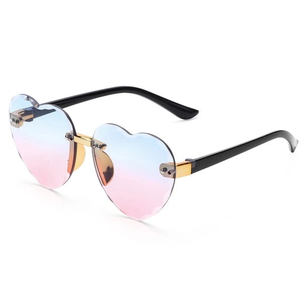Nya hjärtlösa solglasögon Oceanlinser UV 400 skydd Söta barn/vuxna solglasögon utomhusresor glasögon för flickor Pojke C03