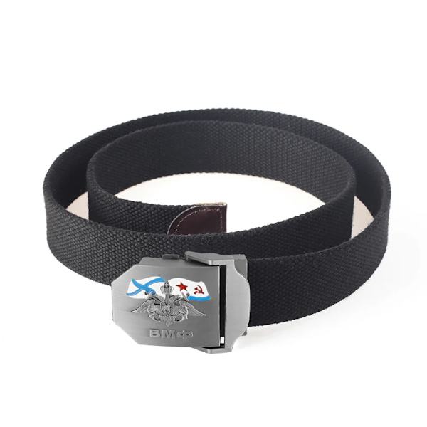 SupSindy Herr&Kvinnor Canvasbälte 3D rysk marinblå ВМФ Metallspänne Jeans Midjeband USSR Militärsoldater Taktiska bälten Mansrem Coffee 120cm