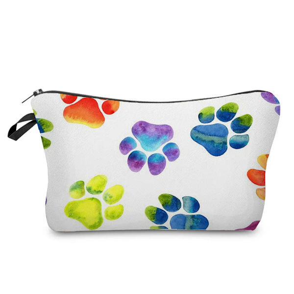 Tecknat djur print dam kosmetisk väska Pennväska för flickor Kvinnor Bärbar resor Toalettpaket Organizer Sminkväskor hz7223 Makeup Bag