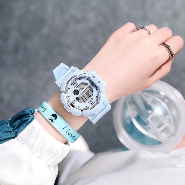 Digitala klockor för kvinnor Män Barn Watch 24 timmar Mode Watch LED Elektronisk Sport Kvinnlig Klocka reloj mujer Style 2(.321)