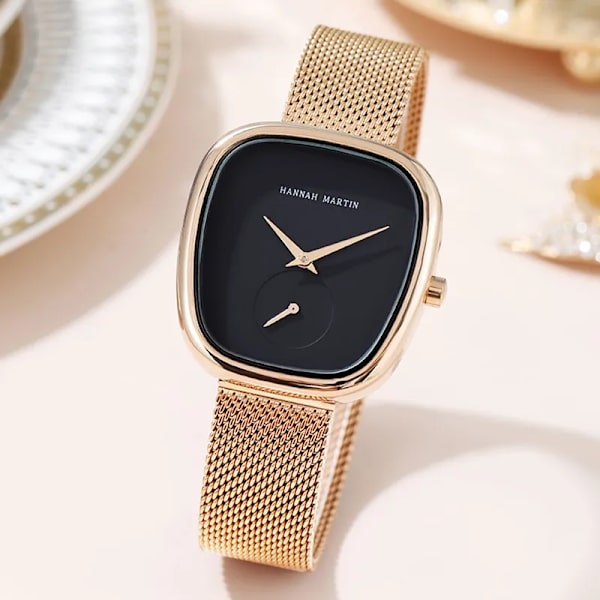 2023 New Arrival Tonneau Design Mode Casual Armbandsur Armband Enkel Elegant Dam Quartz Klockor För Kvinnor 1251G-CC