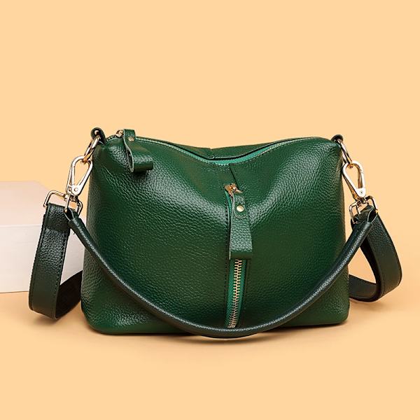 Väskor i äkta läder för kvinnor Casual Enkel Små handväskor för kvinnor Högkvalitativ naturlig nötkött Kvinnlig axlar Crossbody Tote Red