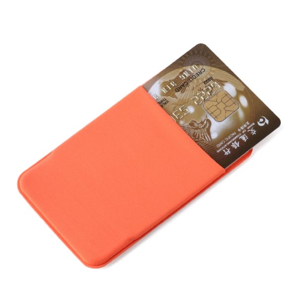 1st Unisex Fashion Elastisk Mobiltelefonplånbok Mobiltelefon Korthållare Case Självhäftande klistermärke Ficka Kredit ID-kortshållare Yellow