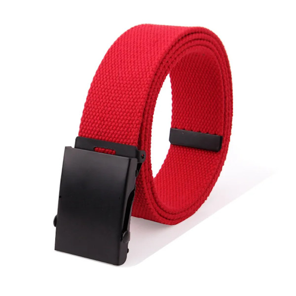 ny högkvalitativ canvasbälte män/kvinnor unisex jeansbälten metallrulle lyxiga automatiska spänne canvasväv midjebälten coffee 85cm