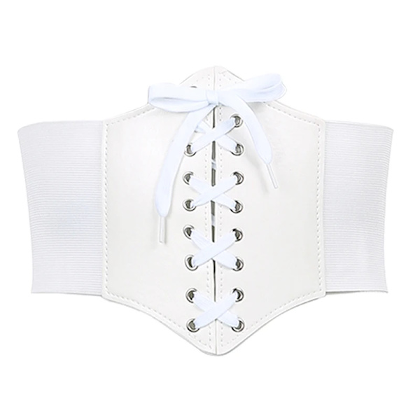 Korsett Bred PU Läder Slimming Shaper Bälten Midjeband Midja Underbyst Bälte Kroppsbyggnad för kvinnor Style1 White One Size