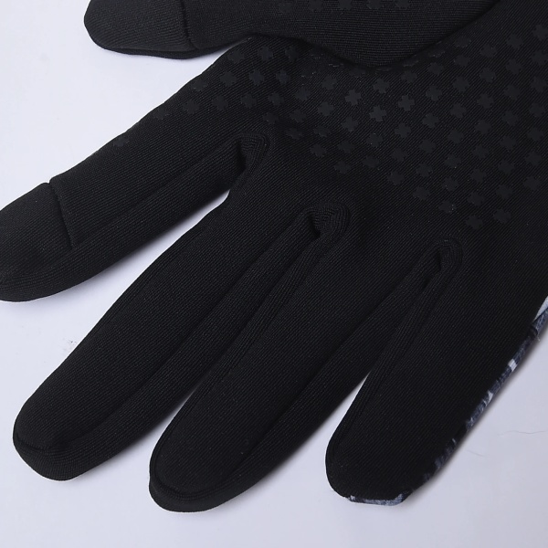 AONIJIE M57 Utomhus Vindtäta Varma Handskar Full Finger Anti Halk Sport Handskar Två Finger Touchscreen För Löp Cykling Black M