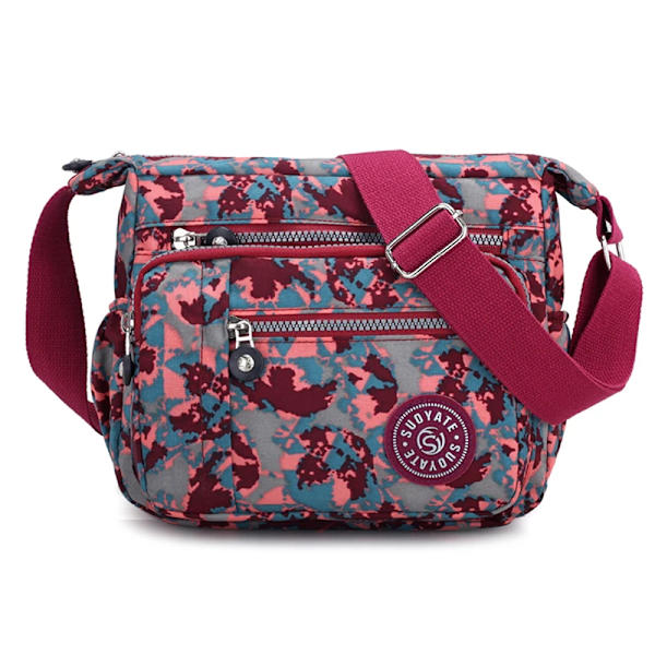 Fashion Messenger Bag Damaxelväska Nylon Handväska Stor kapacitet Liten Mode Damtelefonväska Crossbody-väska Pink 3