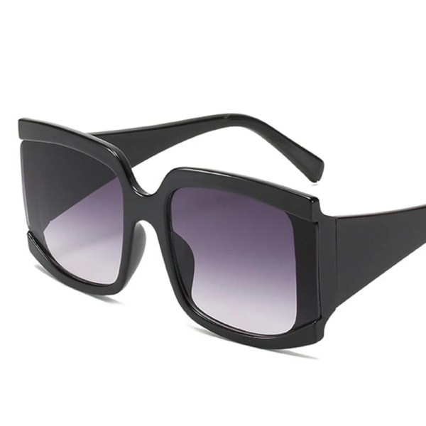 Fyrkantiga överdimensionerade Vita Rosa Solglasögon För Kvinnor Nytt Mode Stor Ram Gradient Solglasögon Dam Uv400 Shade Svart Gray Gray As picture