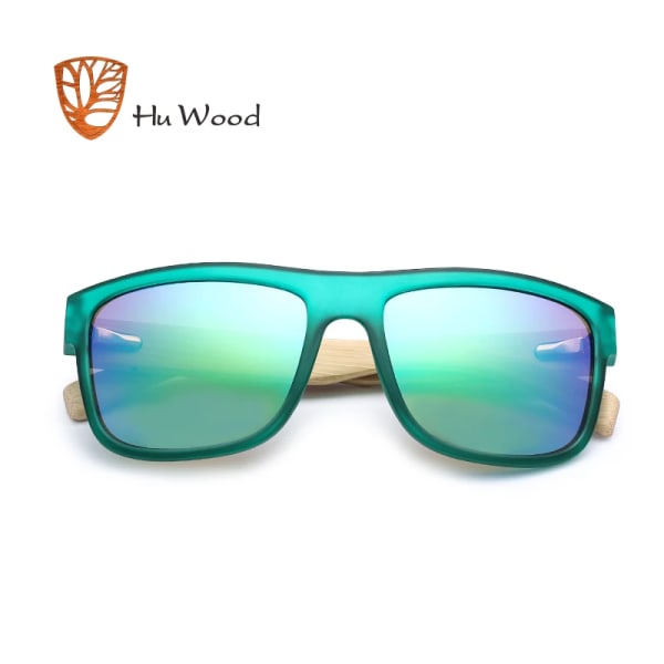 HU WOOD New Arrival Sea Gradient Shades Solglasögon för män Bambu Solglasögon Röda UV400 Linser Sport Mode Körning GR8010 Red Polarized