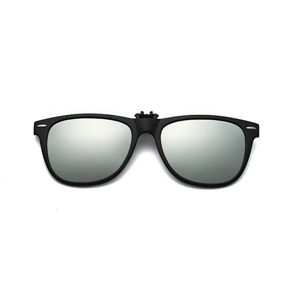 Fiske Polariserad Pilot Flip Up Clip On Solglasögon Män Fotokrom Kvinnor Körning Solglasögon Färgförändring Night Vision UV400 Silver as show