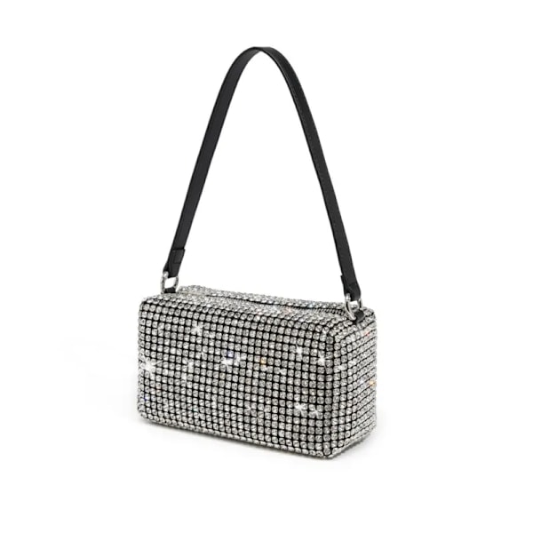 Damväska AW New Rhinestones Handväskor för kvinnor Väskor Diamonds Axelväska Handväska Dam Kvinnlig Crossbody-väska glänsande väska White 3
