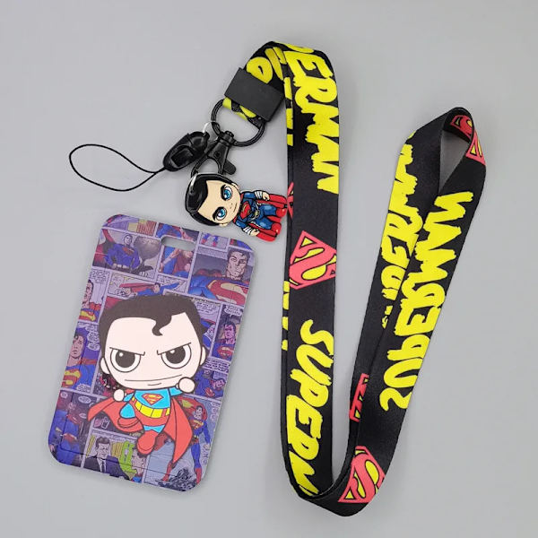 Ny Marvel PVC-korthållare Spiderman Captain America Iron Man Super Hero Anime Print Student Campus Card Cover Lanyard ID-kort Xhmw26