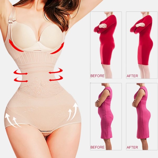 bantningsbälte magformare korrigerande underkläder waist trainer kroppsformare shapewear rumplyftare reduktiv remsa kvinna Beige S