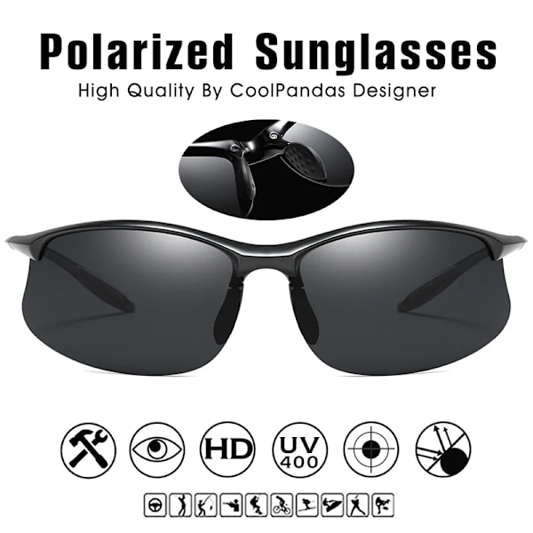 2022 Top Ultralight TR90 Polarized Solglasögon Anti-UV Driving Herr Solglasögon Man Militära Solglasögon Glasögon Glasögon Gafas De Sol Black-Mirror silver Original