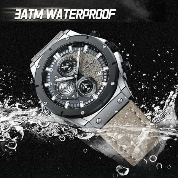 Toppmärke NAVIFORCE Herrklockor Vattentät Lyx Sport Lysande händer Herrarmbandsur Chronograph Relogio Masculino 2023 SBB-BOX-T