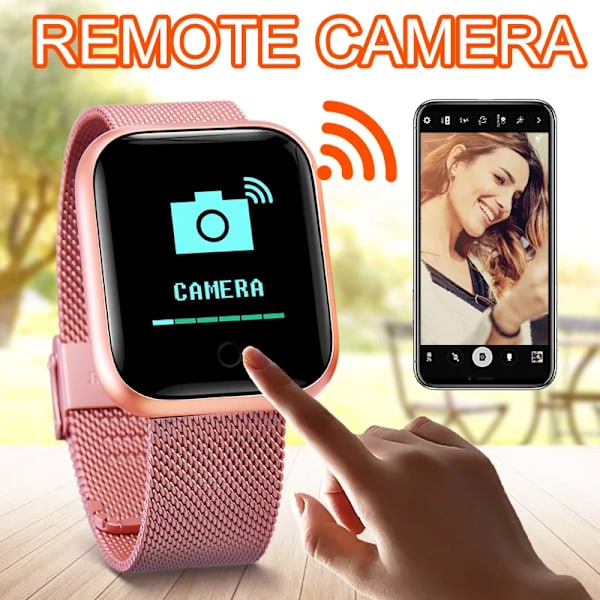 I5 Kvinna Herr Smart Watch Smartwatch Sport Smart Watch Herrklockor Kvinnor Connected Watch Fitness Armband Tracker Puls White(Steel Strap)