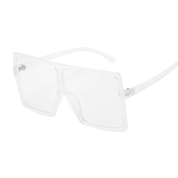 Överdimensionerade solglasögon Kvinna Solglasögon Röd Mode Fyrkantiga Glasögon Stor Båg Lyxiga Solglasögon Vintage Retro Glasögon Unisex Oculos Transparent