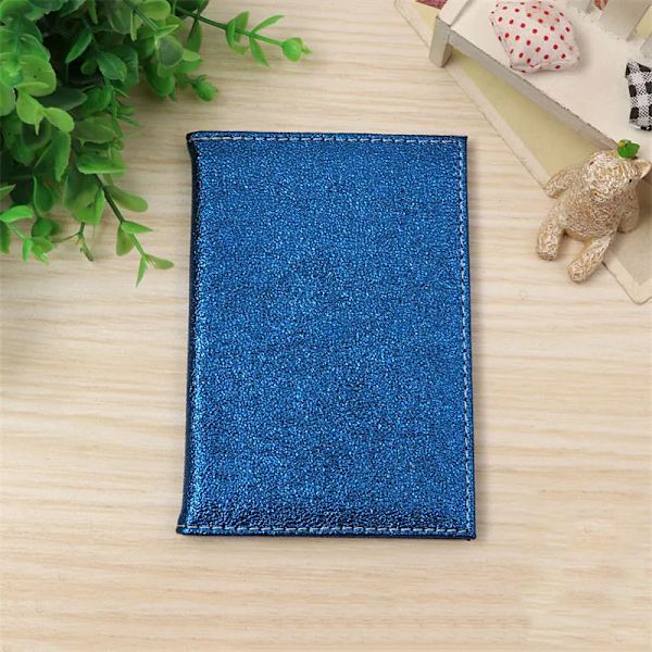 Glitter paljett PU Läder Passhållarväska Visitkort Passfodral Cover Kreditkortshållare Fodral Cover Rose Red