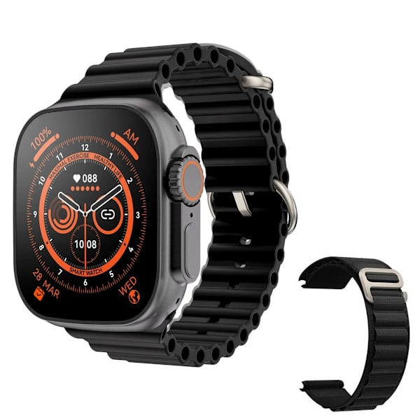 Smart Watch Ultra 8 NFC GPS Track 49mm Herr Dam Smartwatch Series 8 Termometer BluetoothCall Vattentät Sport För Apple BlackHY Black NL