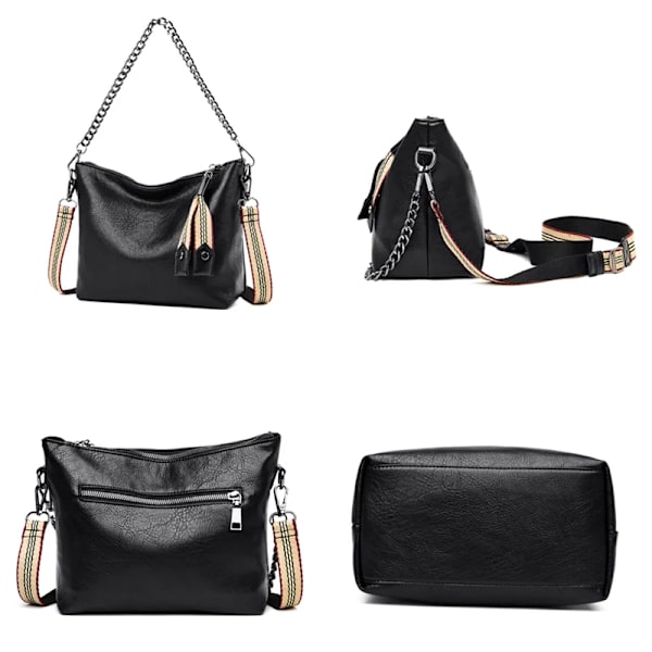 Nya designerkedjor Handväskor Damväska Mode Mjukt PU-läder Kvinnor Axelväskor Stor Lyx Kvinnlig Crossbody tygväska Gray