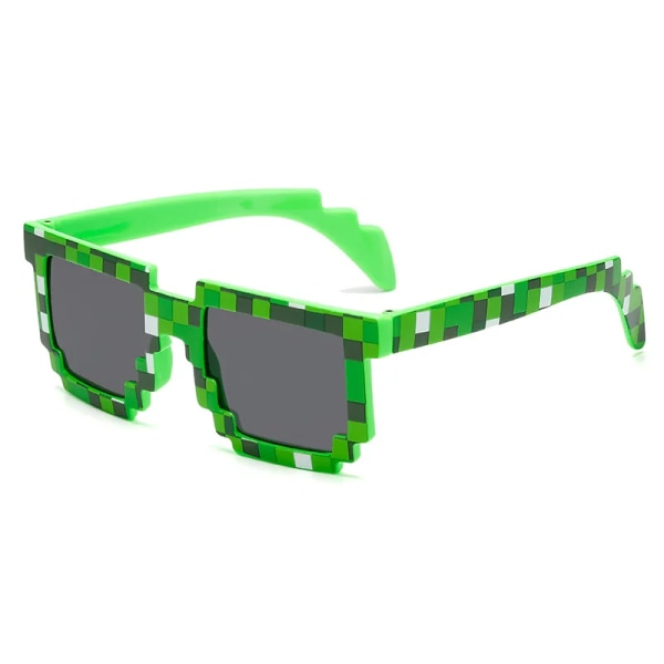 Nytt mode Solglasögon Solglasögon Creeper Glasögon Nyhet Mosaik Roliga glasögon Pojkar Flickor Pixel Eyewear Orange