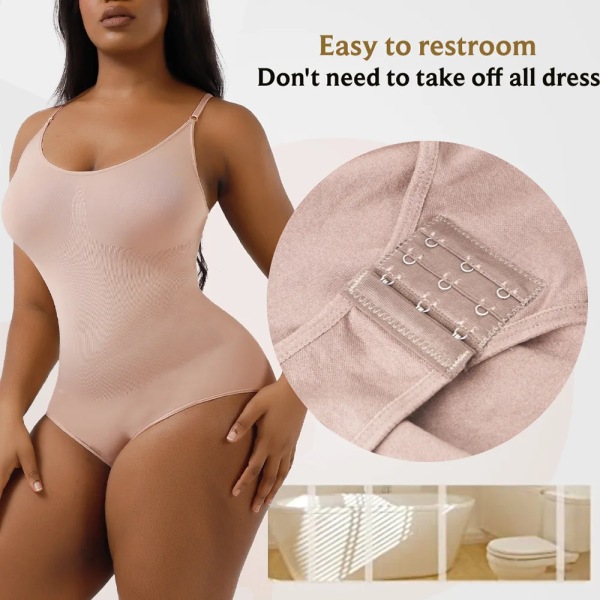 Sömlös Body Shapewear Kvinnor Magen Slimming Shapewear Överlappande grentrosor Shapers Waist trainer Body Shaper Underkläder Black M