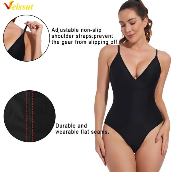 Velssut Body Shapewear för kvinnor Magkontrollväst Flat Belly String Dam Kroppsformare Midja Shapewear Slimmande underkläder SF9511-B S