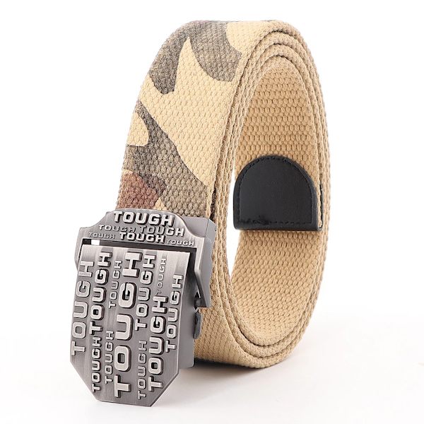 Herrbälten Canvas Herr Högkvalitativ tuff metallspänne Army Militärträning Taktiskt bälte Ny unisex Police Jeans Accessoarer khaki Camouflage 120cm