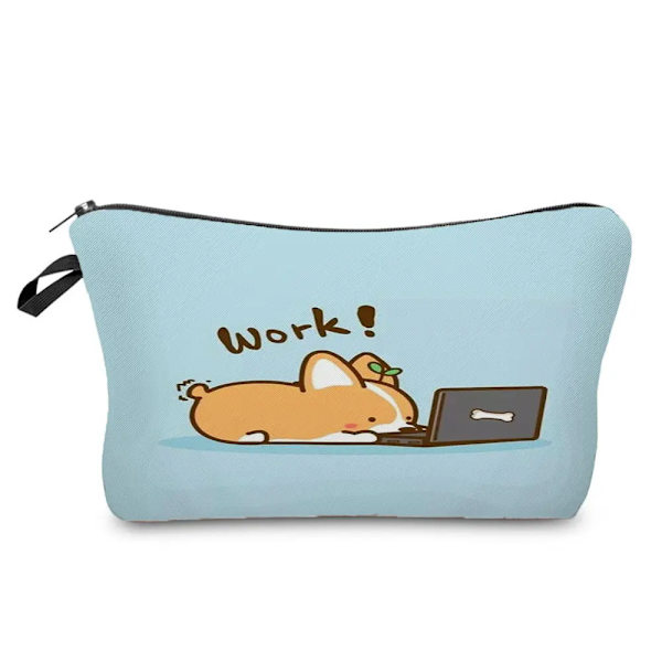 Ny sminkväska Corgi Print Slitstarka resväskor Pojkar Pennfodral Present Högkvalitativ resor för kvinnor utomhus kosmetikaväska hz1290 Cute Corgi