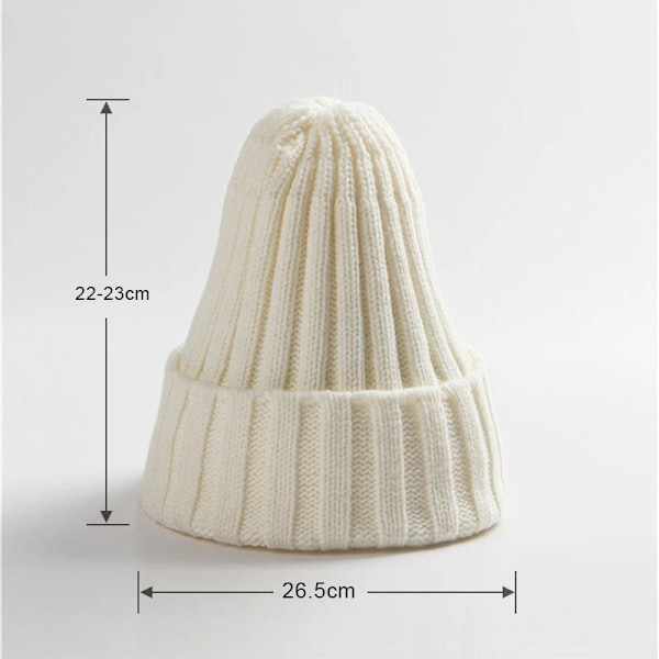 Unisex Bomullsblendade Varma Mjuka Stickade Mössor Hip Hop Vintermössor Beanies För Flickor Höstmössor Skullies Beanies Red
