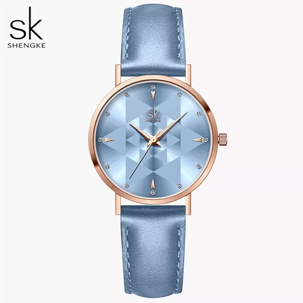 Romantiska Ljusblå Damklockor Royal Style Relogio Feminino Ultra Tunn Minimalistisk Watch För Dam Toppmärke Montre Femme green