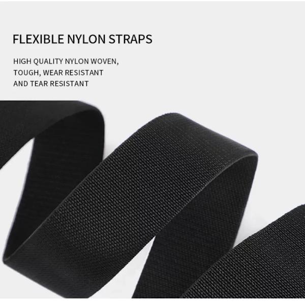 Nytt taktiskt bälte magnetiskt spänne elastiskt bälte med snabbkoppling Casual Nylon Träningsbälte Herrbyxa Bälte YD881 Black(.1841) 125cm(.1841)