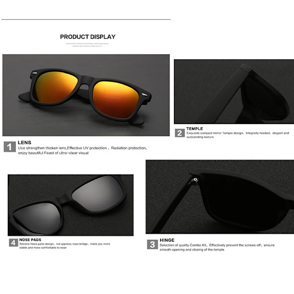 AEVOGUE Polarized Solglasögon för män Unisex -stil Metallgångjärn Polaroidlins av högsta kvalitet Original Oculos De Sol Masculino AE0300 NO2 Follow Picture