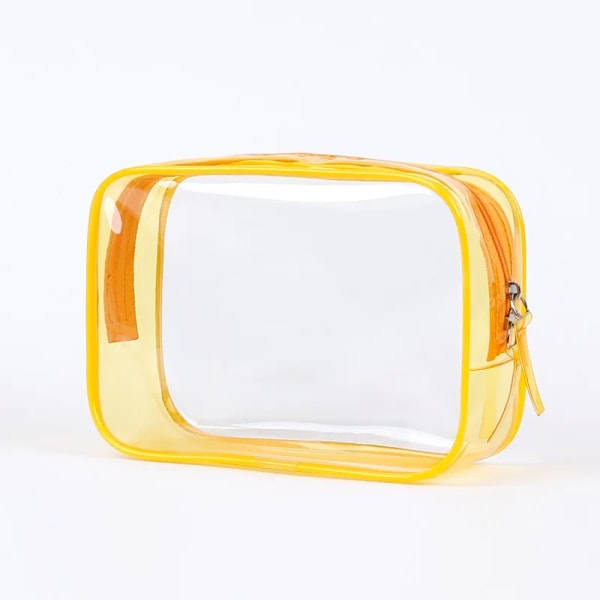 eTya Transparent kosmetisk väska Organizer PVC vattentät klar sminkväska Case Toalettväska Sminkpåse tvättväskor yellow