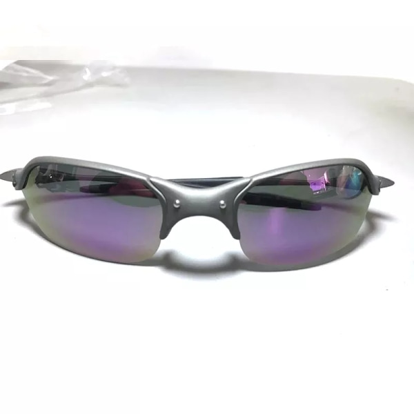 MTB Man Polarized Solglasögon Cykelglasögon UV400 Fiskesolglasögon Metall Cykelglasögon Cykling Glasögon Ridglasögon K-1 Purple