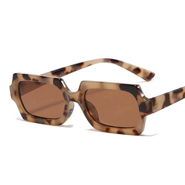 Vintage fyrkantiga solglasögon damer Kvinna Liten ram Skärmar Solglasögon Godis Färger Mode Polygon Lunette De Soleil Femme Jelly Pink Other