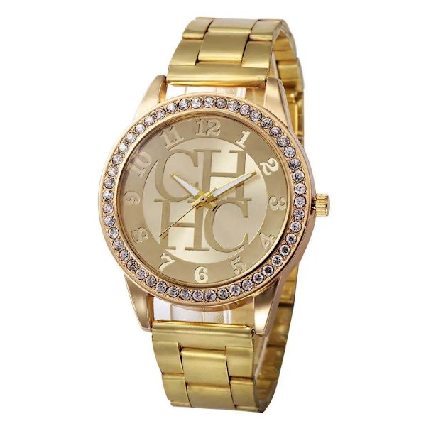 Mode Lyx TVK Märke Watch Guld Rostfritt stål Vattentät Diamond Digital Quartz Klockor För Kvinnor Montre Present White