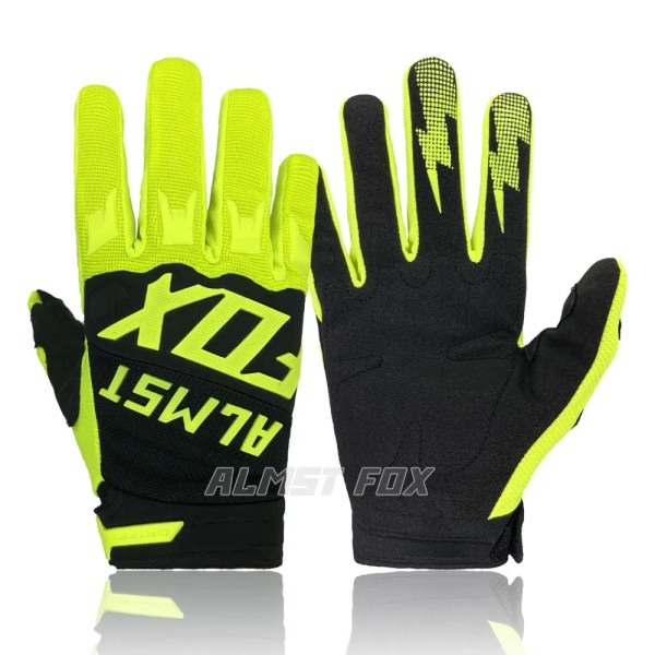 2021 Almst Fox Off-road MX Cykelhandskar Enduro DownHill Racing Rider Bike Handskar Motocross BMX ATV MTB Guantes for Herr 01-Black M