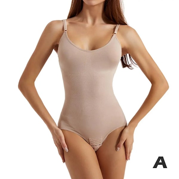Sömlös Shapewear Body för kvinnor Magkontroll Butt Lifter Body Shaper Osynlig under klänning Bantningsrem String Unde I3J1 Beige M