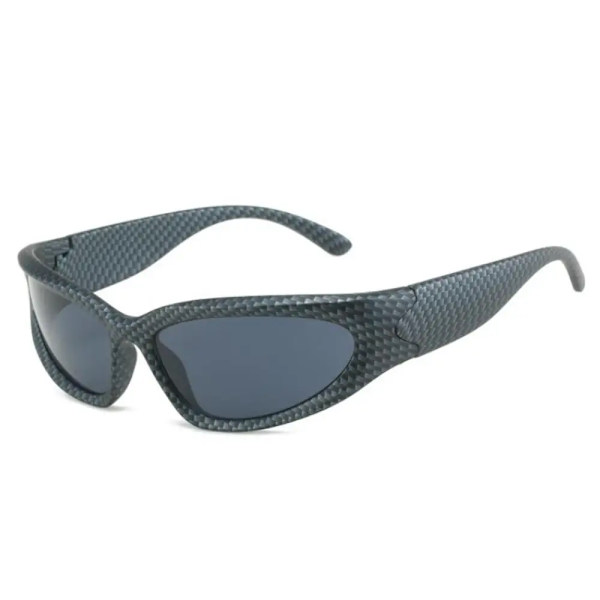 Modeglasögon Damsolglasögon Punksolglasögon Sportsolglasögon Kvinnor Män Solglasögon Skärmar Glasögon Glasögon UV400 A2 Black