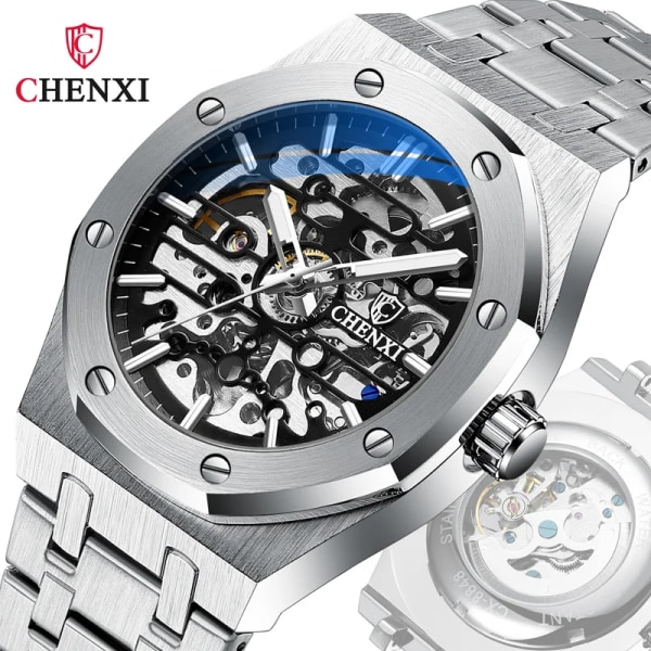 CHENXI 8848 2023 Nya Automatiska Herrar Med Box Mekanisk Tourbillon Armbandsur Vattentät Business Rostfritt Sport Man Klockor Bronze