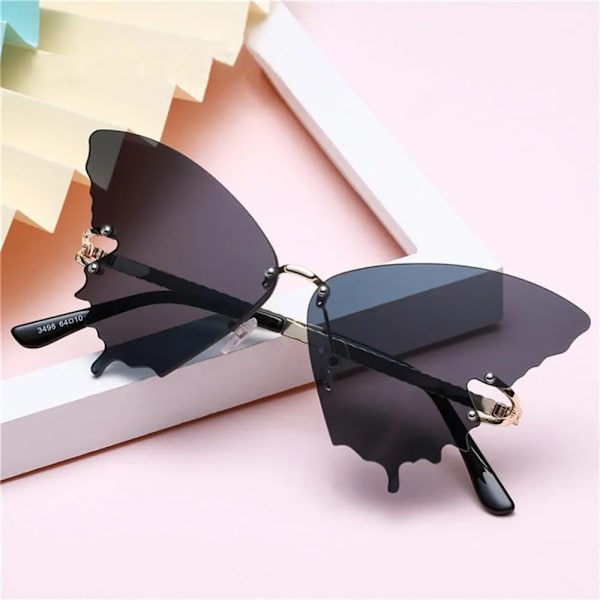 Nya Butterfly Solglasögon Dam Trendiga Ramlösa Glasögon Utomhusglasögon Camping Fiske Solglasögon UV400 Lentes De Sol A5