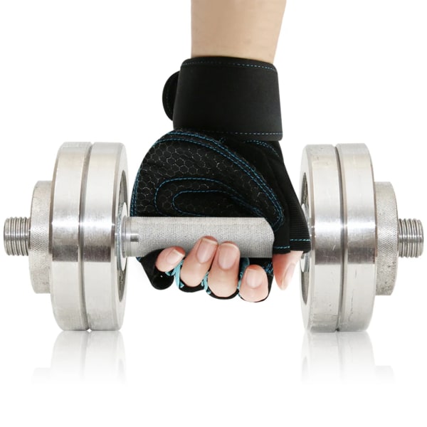 Gym Fitness Kvinnor Män Halvfinger Cykling Cykel Motorcyklisthandskar Tyngdlyftning Yoga Sport Träning Fingerlösa handskar style 2 Red M