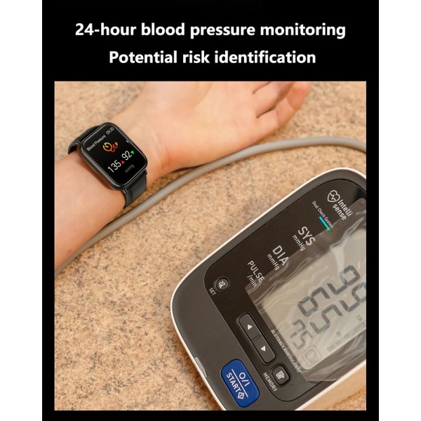 Ny EKG+PPG Smart Watch Herr Hälsa Blodsocker Puls Blodtryck Fitness Sportklockor IP68 Vattentät Smartwatch Blue silicone
