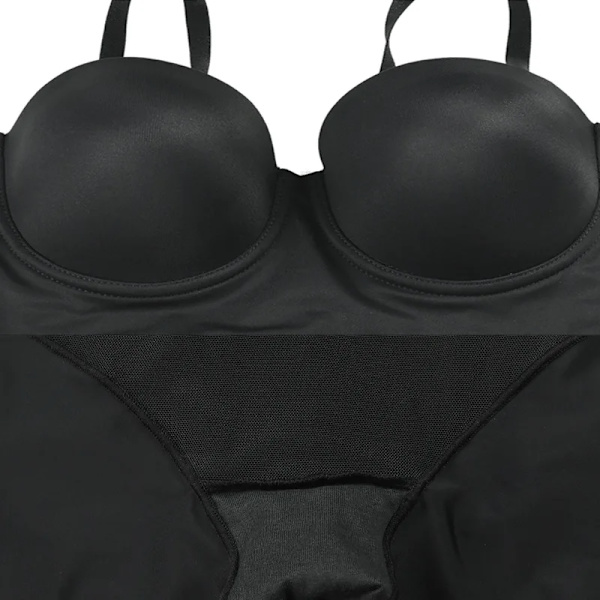Kvinna Body med BH Bantning Waist trainer Buken Fett Dra åt Lår Postpartum Shapewear Forma Kläder Höftlyftare Gray M