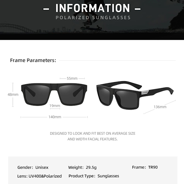 QUISVIKER Polarized Solglasögon Herr UV400 Fiske Solglasögon Dam Glasögon Oculos De Sol Masculino Gafas Hombre Without Box F3