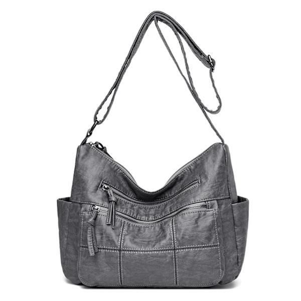 Högkvalitativa lyxiga handväskor i läder Damväskor Designer Crossbody-väskor för kvinnor Nya Bolsa Feminina Sac A Main Style2-Gray