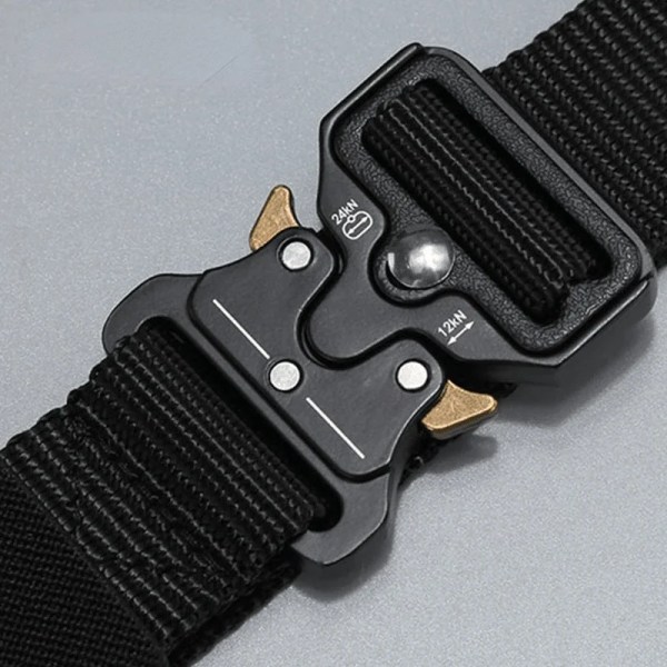 bälte män utomhusjakt metall taktiskt bälte multifunktionslegering spänne hög kvalitet Marine Corps canvas bälte black 1 125cm